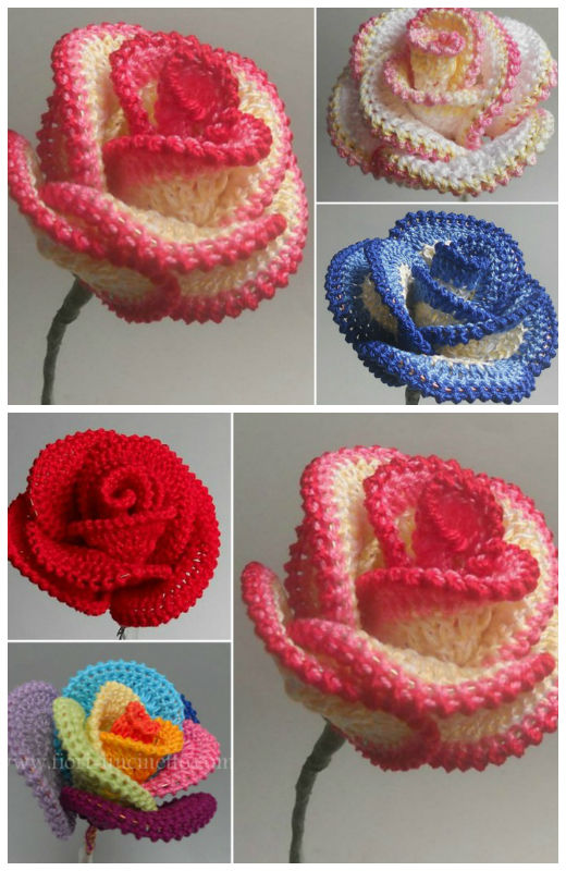 How to deals crochet a rose