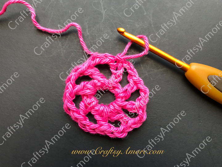 Crochet 3D Flower with Bead Free Pattern & Tutorial2