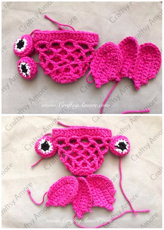 Crochet Little Goldfish Bag Free Pattern -Assembly