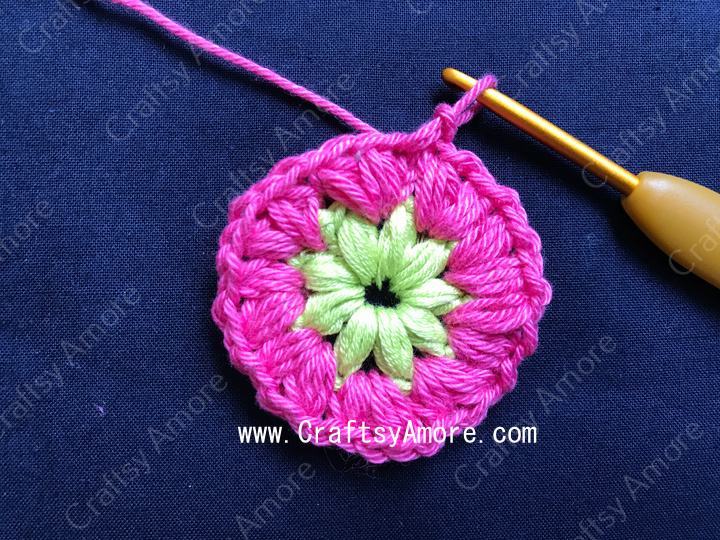 Crochet Puff Triangle Free Pattern Tutorial