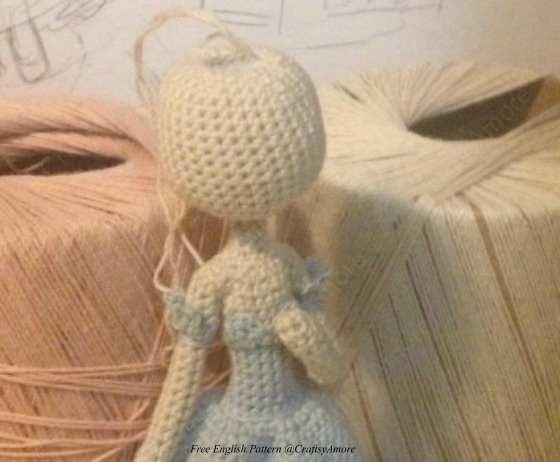 Amigurumi Princess Doll in Cape Crochet Free Pattern - Head