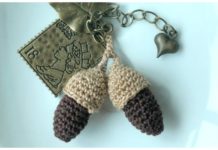Crochet Acorn Bracelet Charms Amigurumi Free Pattern