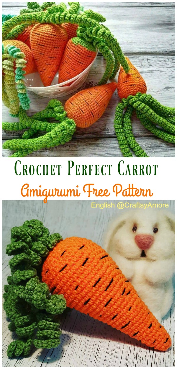 Crochet Perfect Carrot Amigurumi Free Pattern With Video