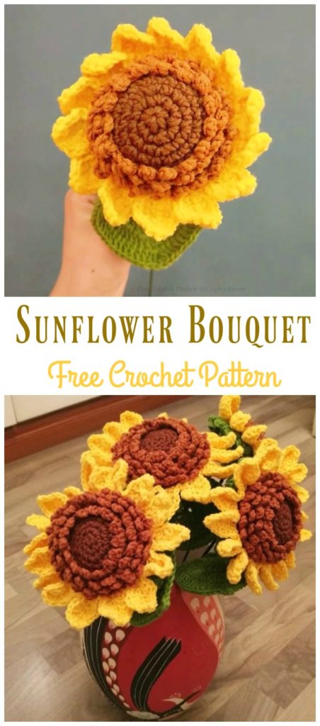 Sunflower Bouquet Free Crochet Pattern