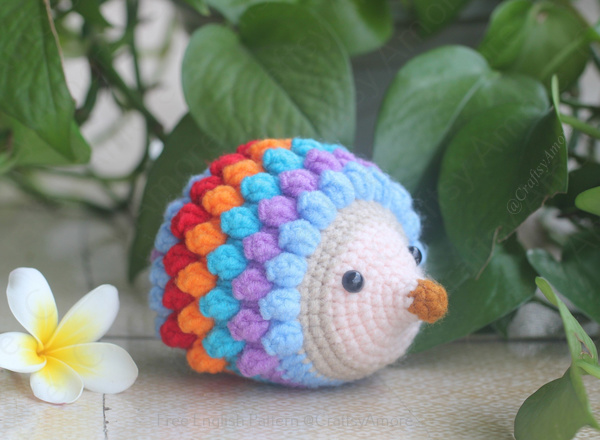 Amigurumi Rainbow Hedgehog Free Crochet Pattern
