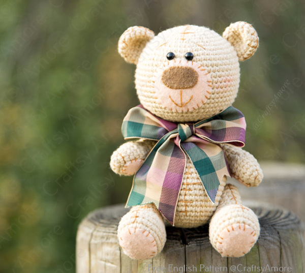Amigurumi Patches Teddy Bear Free Crochet Pattern