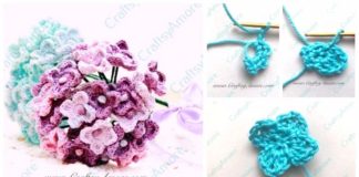 2 Easy Crochet Hydrangea Flower Free Pattern & Step by Step Tutorial