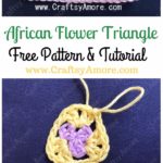 Crochet 3 Petal African Flower Triangle Free Pattern Tutorial