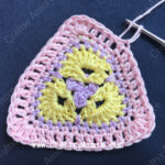 Crochet 3 Petal African Flower Triangle Free Pattern Tutorial