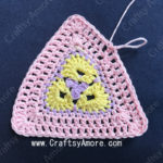 Crochet 3 Petal African Flower Triangle Free Pattern Tutorial