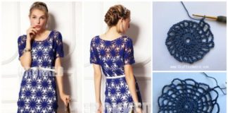 Crochet Wheel Motif Lace Dress Free Pattern & Tutorial