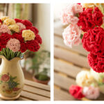 Beautiful Carnation Flower Free Crochet Pattern For Mother’s Day